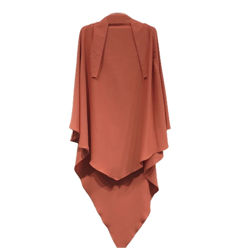 Eid Prayer Garment Long Khimar Islamic Women Hijab Sleeveless Tops Abaya Jilbab Ramadan Abayas Muslim Arab Niqab Hijab