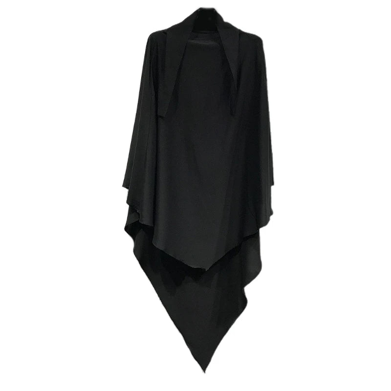 Eid Prayer Garment Long Khimar Islamic Women Hijab Sleeveless Tops Abaya Jilbab Ramadan Abayas Muslim Arab Niqab Hijab