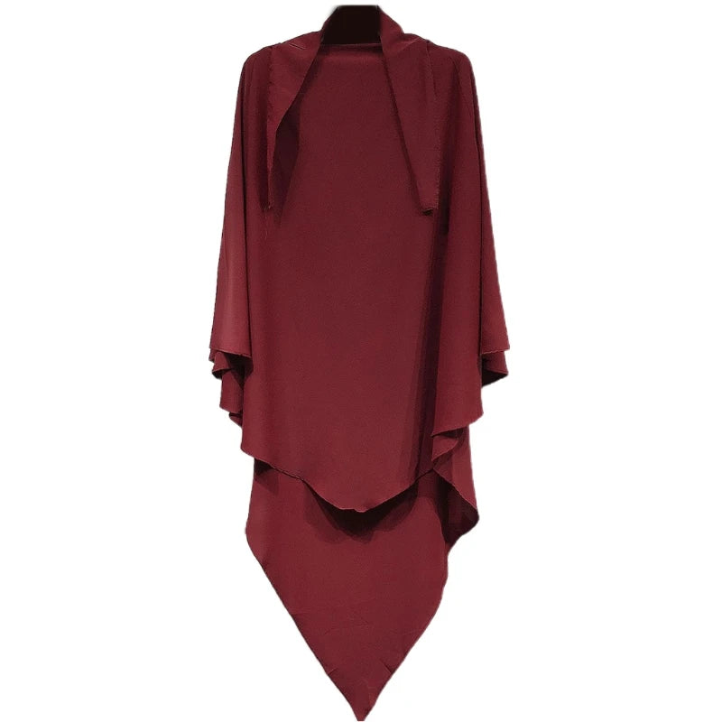 Eid Prayer Garment Long Khimar Islamic Women Hijab Sleeveless Tops Abaya Jilbab Ramadan Abayas Muslim Arab Niqab Hijab