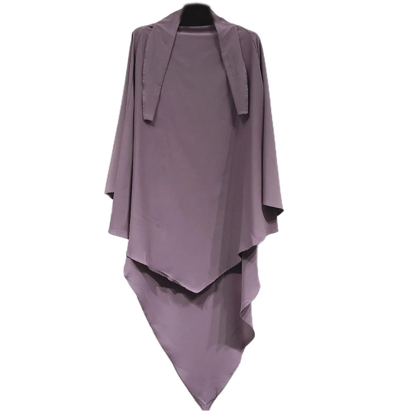 Eid Prayer Garment Long Khimar Islamic Women Hijab Sleeveless Tops Abaya Jilbab Ramadan Abayas Muslim Arab Niqab Hijab