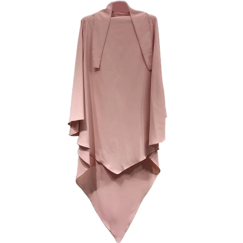 Eid Prayer Garment Long Khimar Islamic Women Hijab Sleeveless Tops Abaya Jilbab Ramadan Abayas Muslim Arab Niqab Hijab