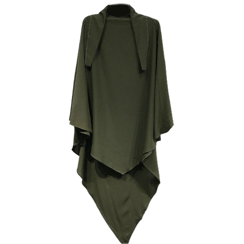 Eid Prayer Garment Long Khimar Islamic Women Hijab Sleeveless Tops Abaya Jilbab Ramadan Abayas Muslim Arab Niqab Hijab