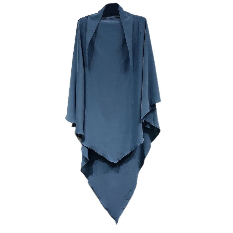 Eid Prayer Garment Long Khimar Islamic Women Hijab Sleeveless Tops Abaya Jilbab Ramadan Abayas Muslim Arab Niqab Hijab