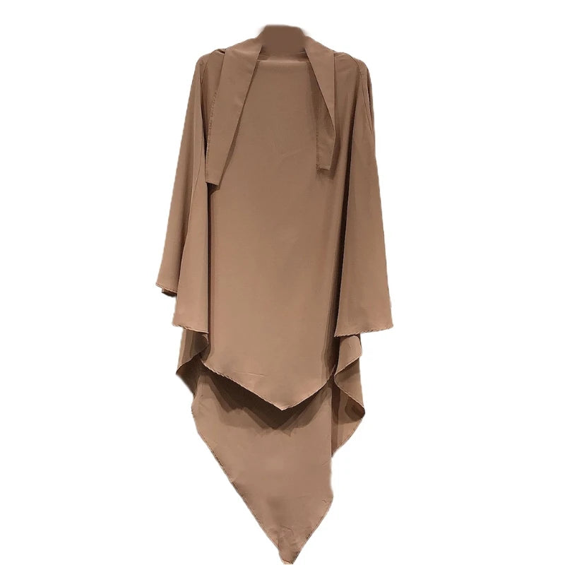 Eid Prayer Garment Long Khimar Islamic Women Hijab Sleeveless Tops Abaya Jilbab Ramadan Abayas Muslim Arab Niqab Hijab