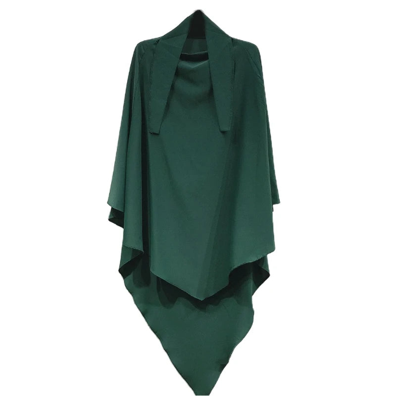 Eid Prayer Garment Long Khimar Islamic Women Hijab Sleeveless Tops Abaya Jilbab Ramadan Abayas Muslim Arab Niqab Hijab