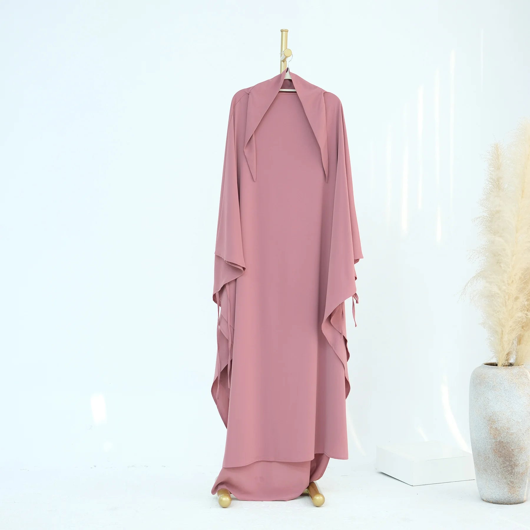 Hijabi's Extra-long Khimar Hijab Scarf (No Dress), Islamic Prayer Abaya, Ties at Sleeves, Muslim Women Covering, Chador, Ramadan