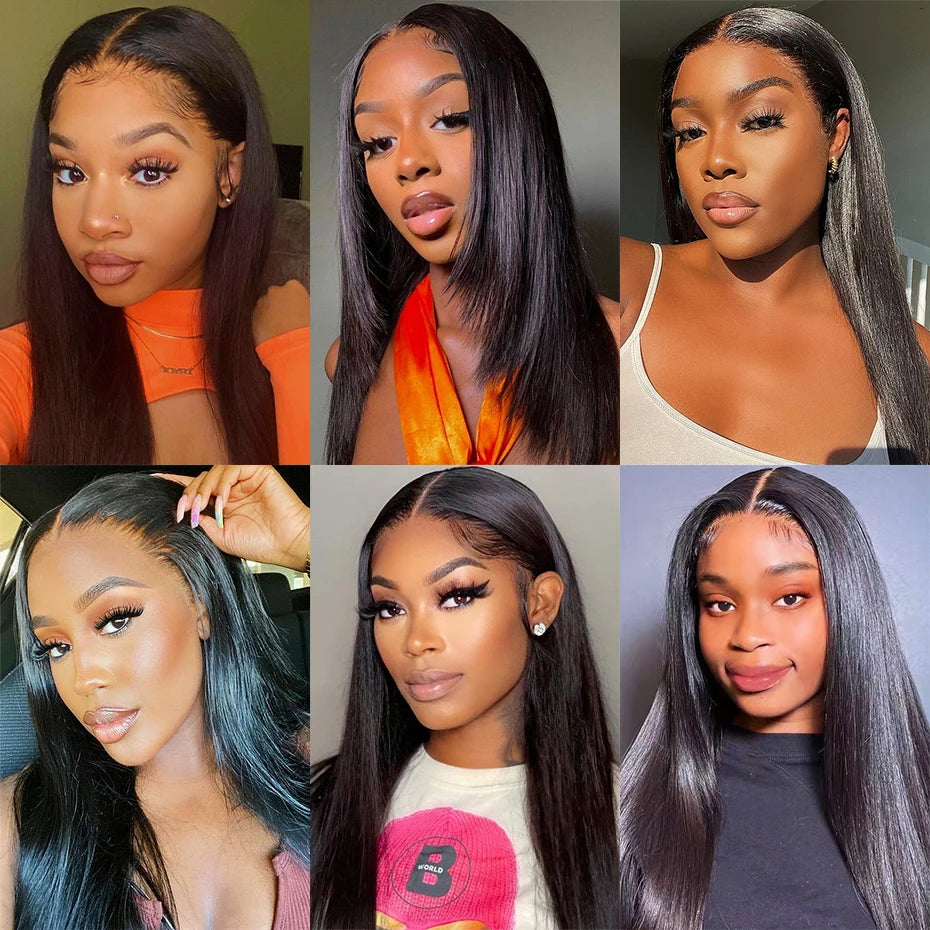 Straight Wig 13x4 13x6 Lace Frontal Wig Brazilian 100% Human Hair Wig Transparent Lace Wigs Cheap Wig For Women Remy Hair