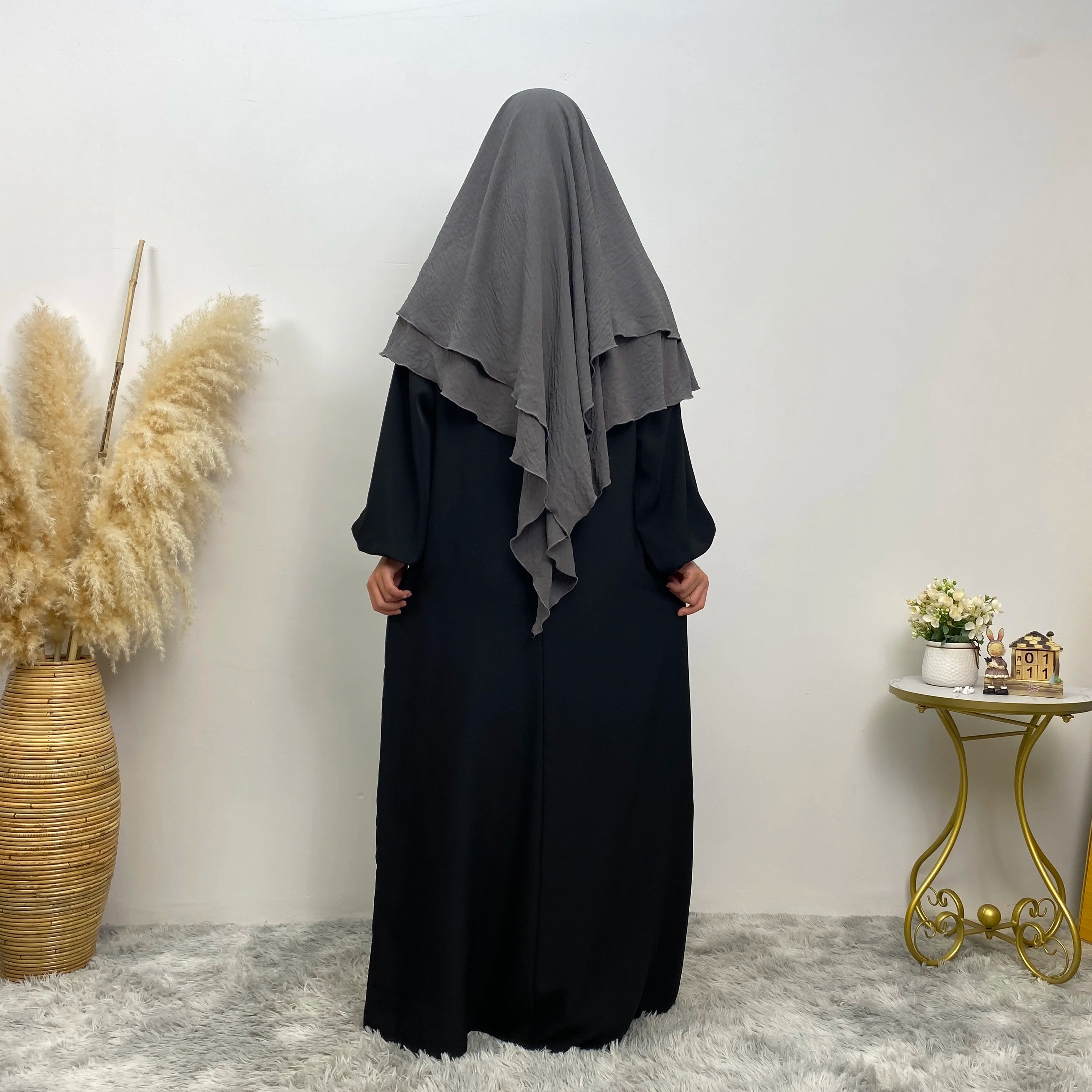 Islamic Clothing Women Muslim Plain Long Khimar Hijab Scarf Headcover Eid Prayer Garment Headdress Dubai Saudi Turkey Indonesia