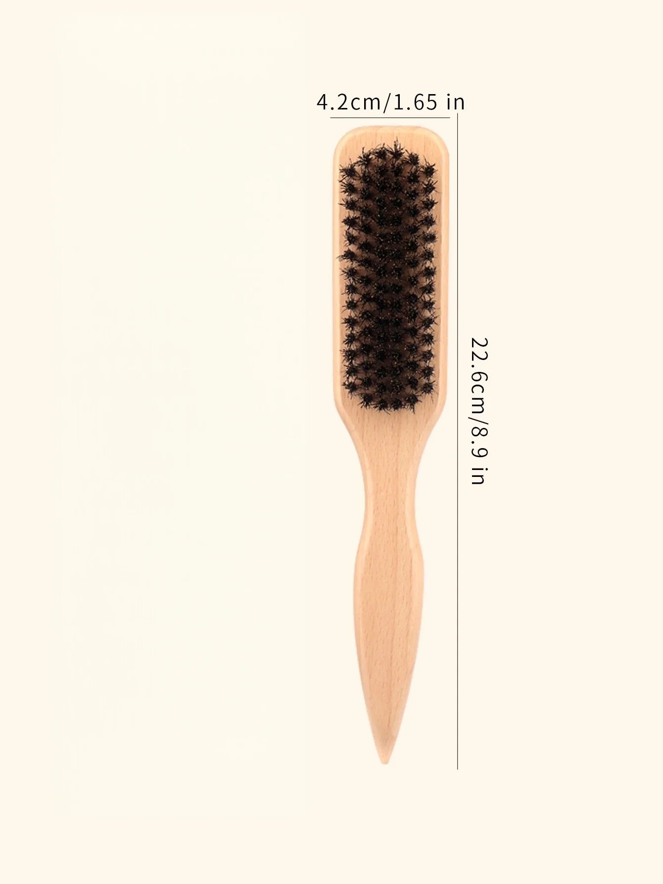 Boar Bristle Slick Back Hair Brush for Sleek Ponytail Bun & Smoothing Baby Hairs, Flyaways, Edge Control - Backcombing & Teasing
