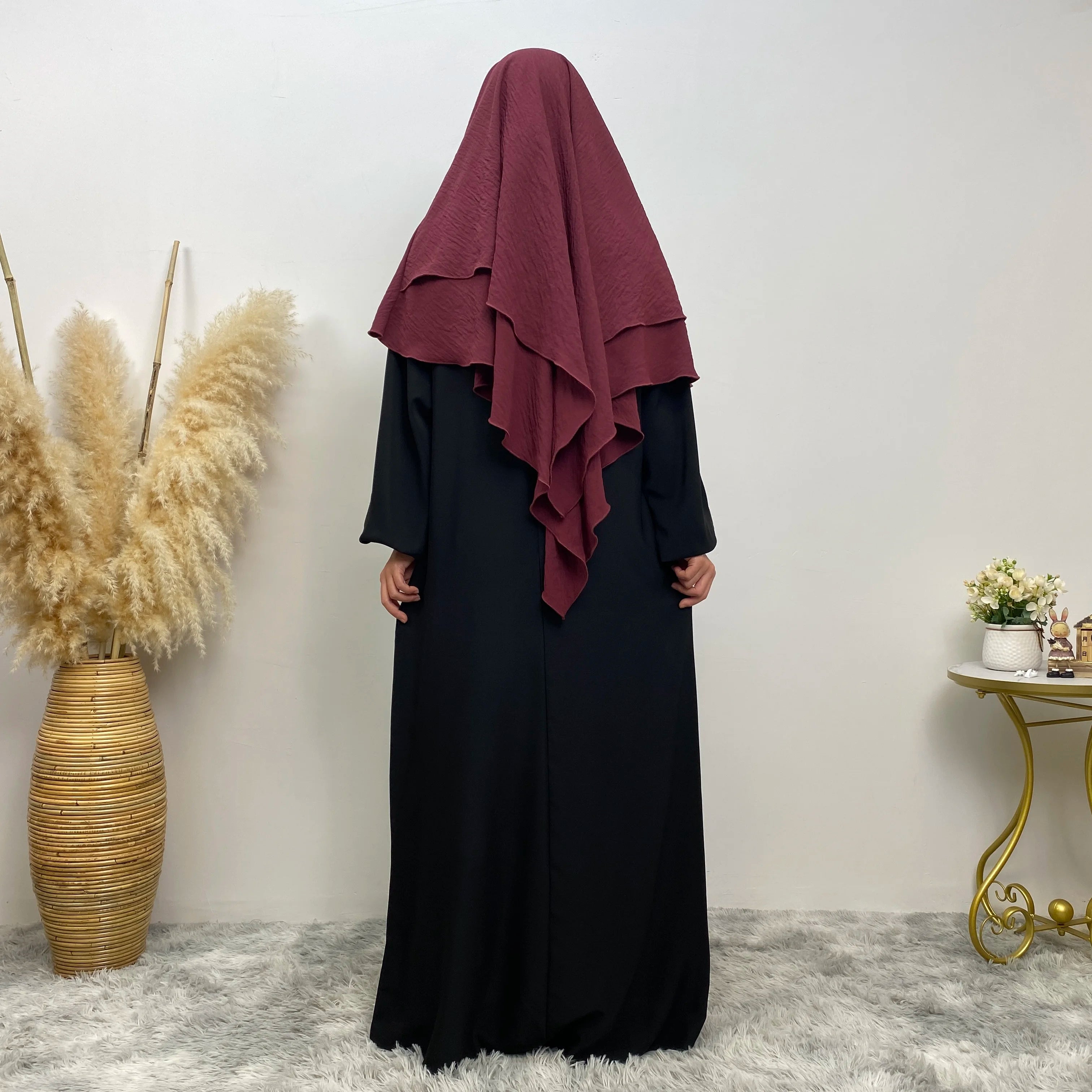 Islamic Clothing Women Muslim Plain Long Khimar Hijab Scarf Headcover Eid Prayer Garment Headdress Dubai Saudi Turkey Indonesia