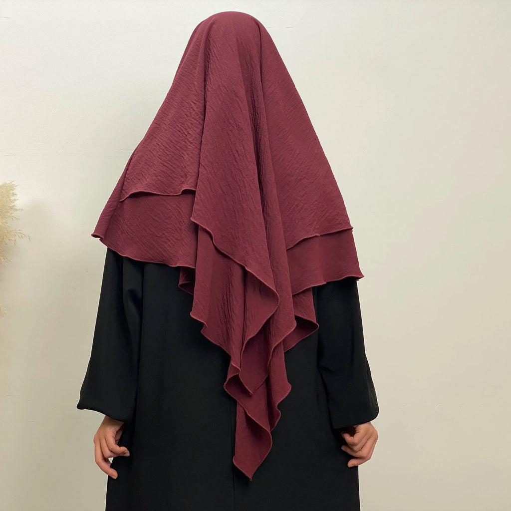 Islamic Clothing Women Muslim Plain Long Khimar Hijab Scarf Headcover Eid Prayer Garment Headdress Dubai Saudi Turkey Indonesia