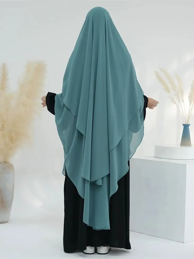 Ramadan Eid Dubai Chiffon Niqab Maxi Khimar Abaya Damen Islam Muslim Hijab Dress Abayas For Women Kebaya Hijabs Femme Musulmane