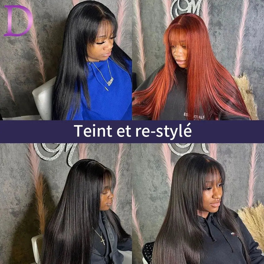 250 Density Straight 3x1 Middele Part Lace Realistic Look Fake Scalp Wig Straight Fringe Wigs Human Hair For Women Brazilian Wig