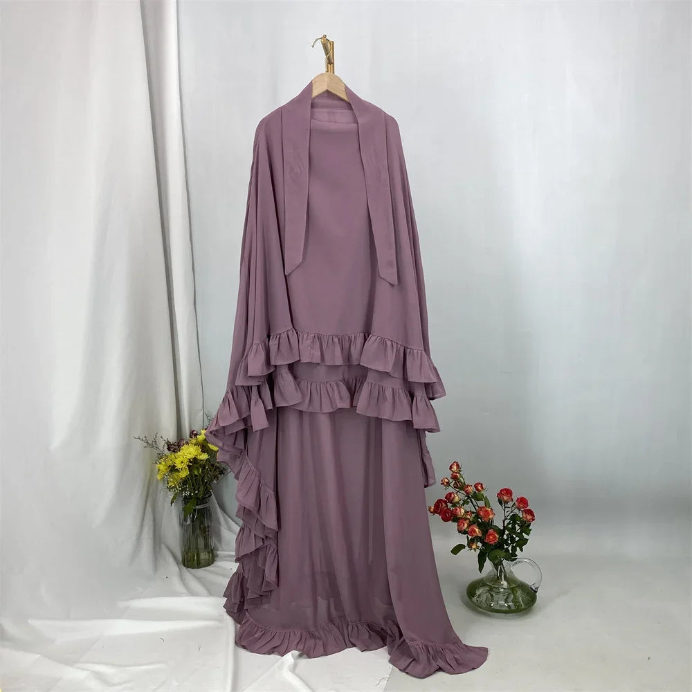 Fashion Extra Long Khimar Plain Chiffon Muslim Women Prayer Scarf Dubai Turkish Hijabs Turban Ramadan Niqab Abaya for Women