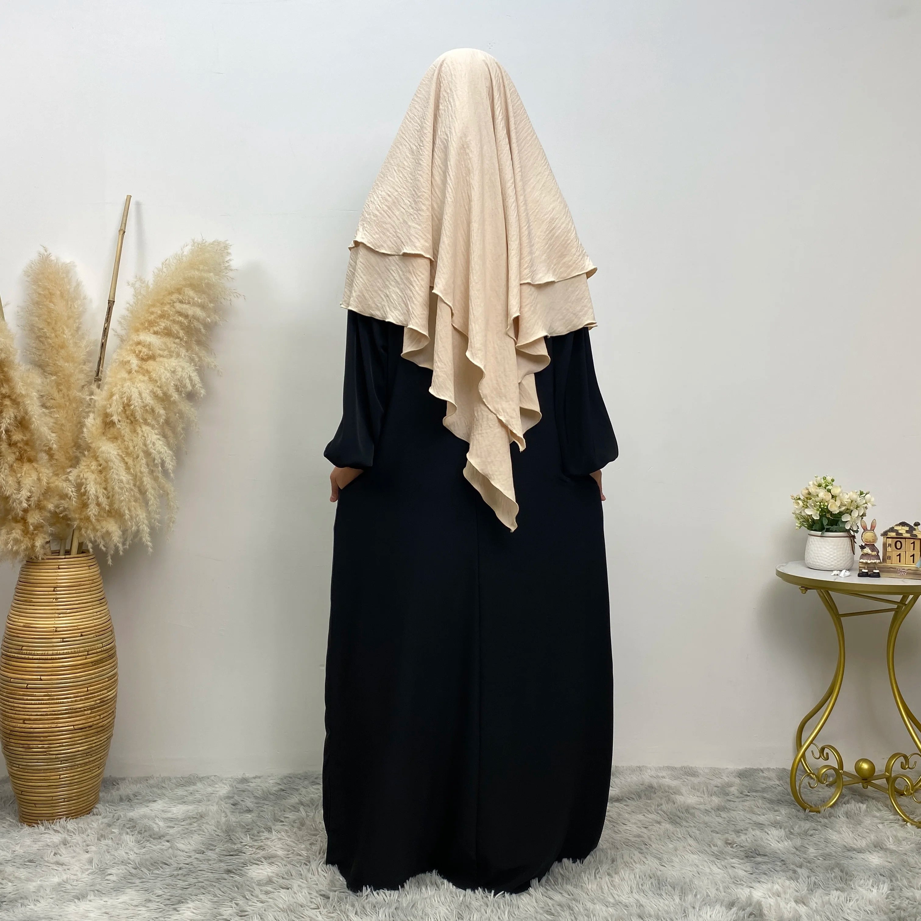 Islamic Clothing Women Muslim Plain Long Khimar Hijab Scarf Headcover Eid Prayer Garment Headdress Dubai Saudi Turkey Indonesia