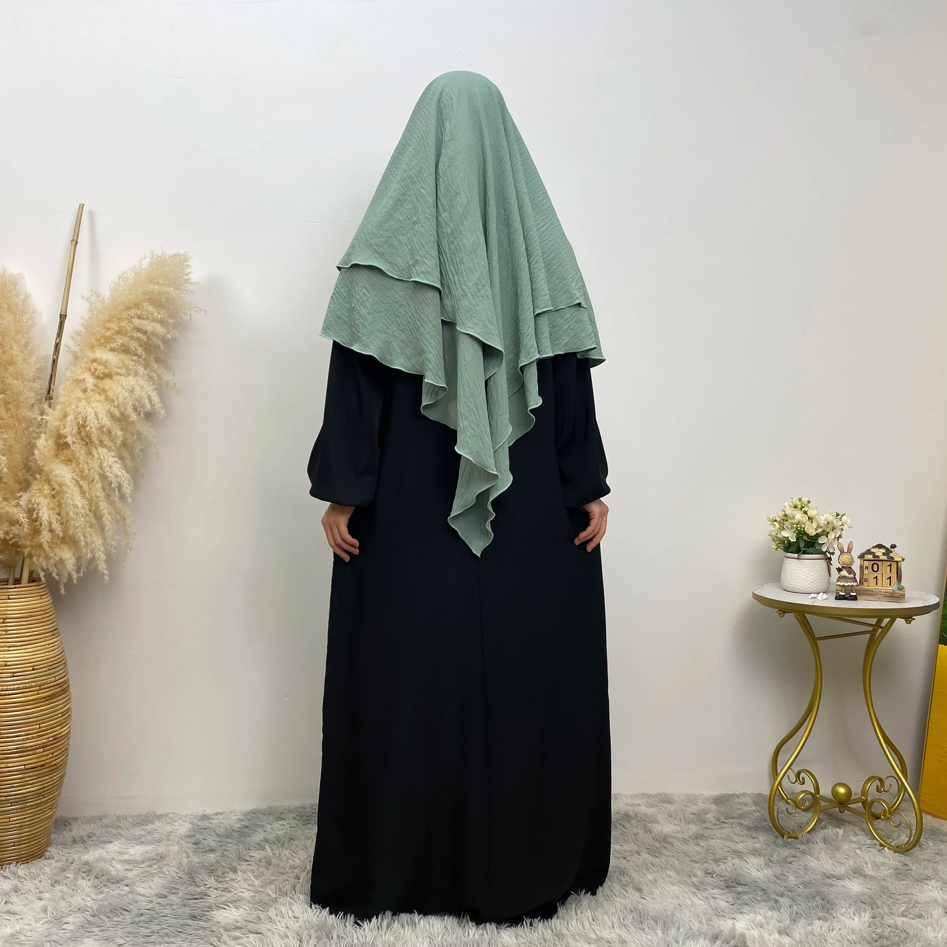 Islamic Clothing Women Muslim Plain Long Khimar Hijab Scarf Headcover Eid Prayer Garment Headdress Dubai Saudi Turkey Indonesia