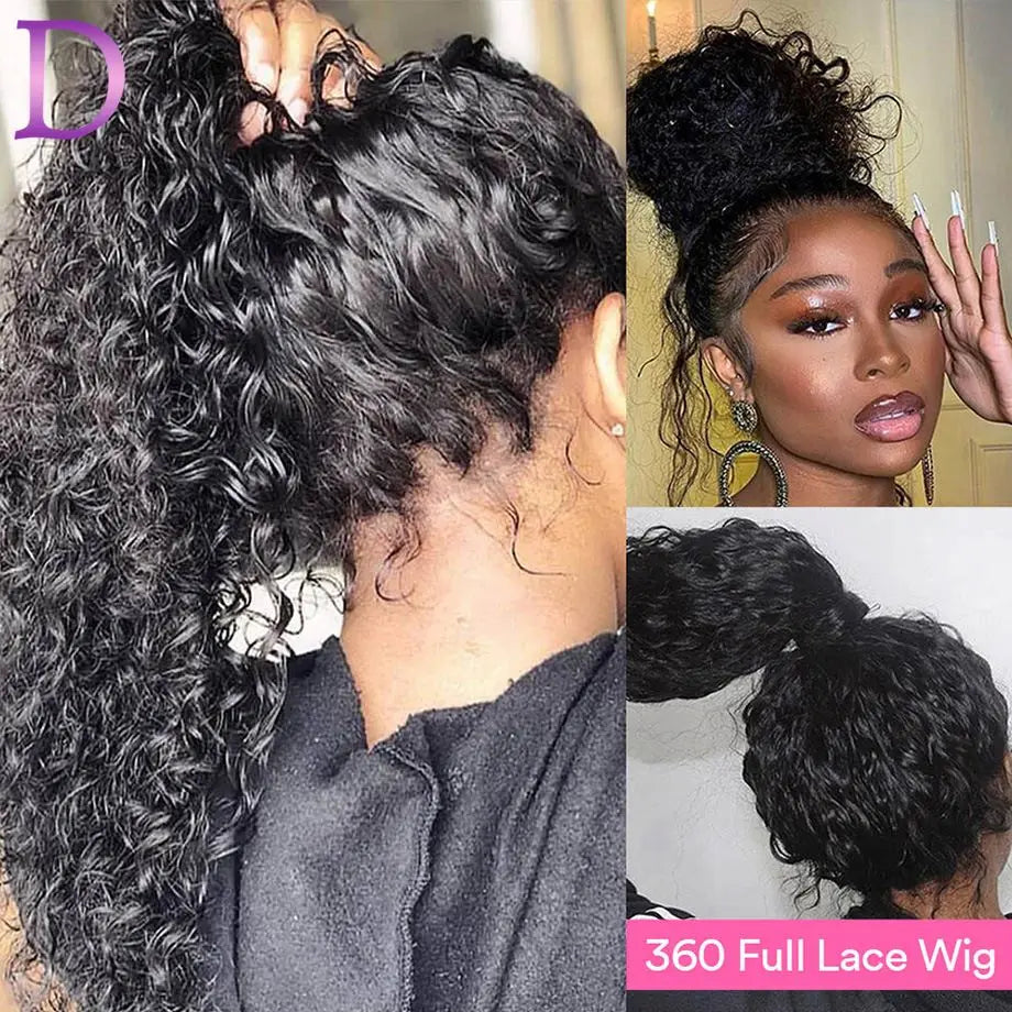 360 Water Wave Human Hair Full Lace Brazilian Hair Wig 4x4 Lace Closure Wig 13x4 Deep Wave Lace Front Human Hair Wigs For Women