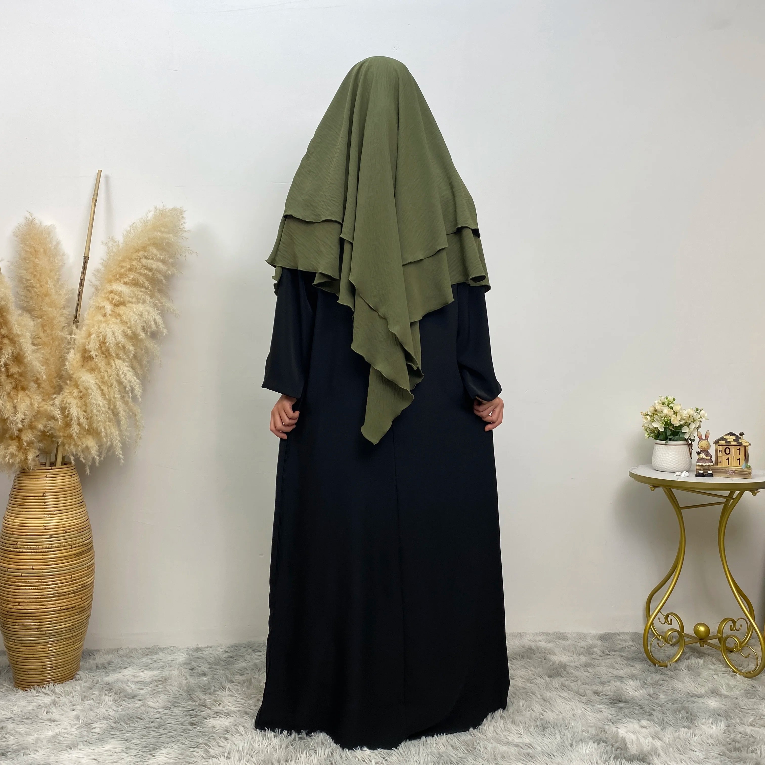 Islamic Clothing Women Muslim Plain Long Khimar Hijab Scarf Headcover Eid Prayer Garment Headdress Dubai Saudi Turkey Indonesia