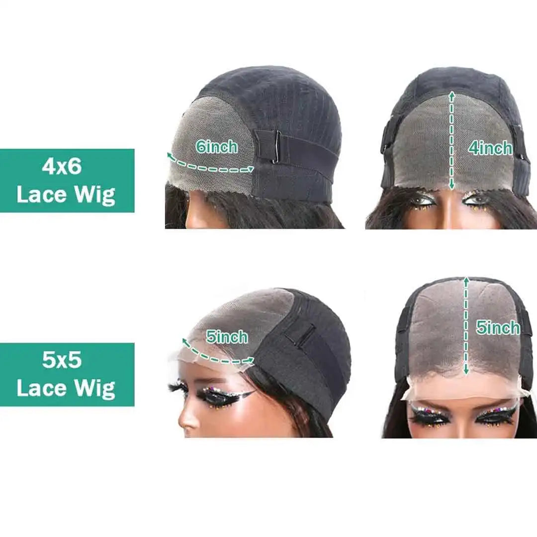 34 Inches Glueless Wigs Human Hair 4X4 Straight Lace Closure Wig Brazilian Glueless Wig Human Hair Ready To Wear For Black Women