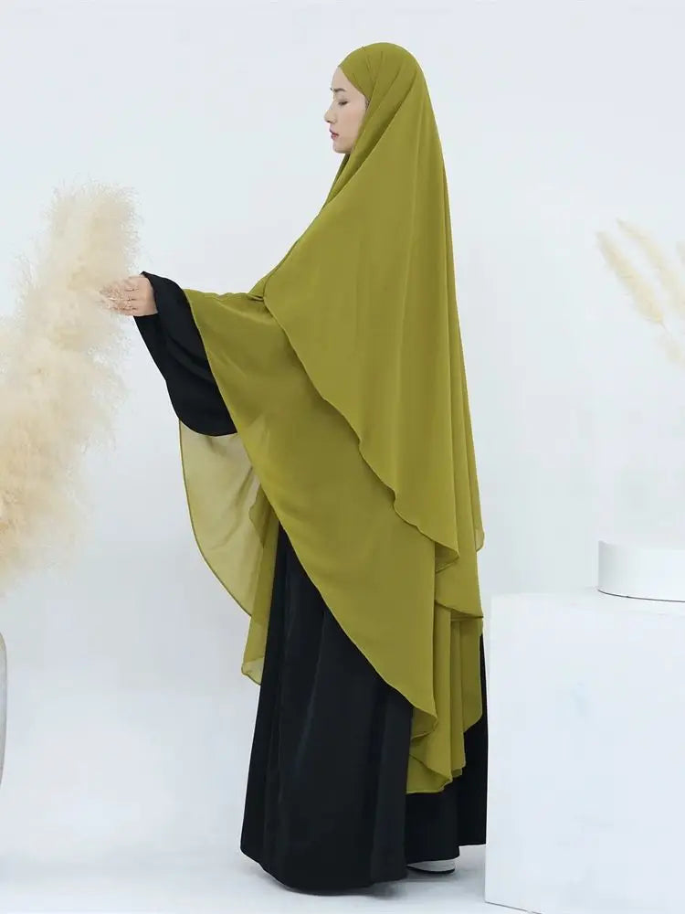 Ramadan Eid Dubai Chiffon Niqab Maxi Khimar Abaya Damen Islam Muslim Hijab Dress Abayas For Women Kebaya Hijabs Femme Musulmane
