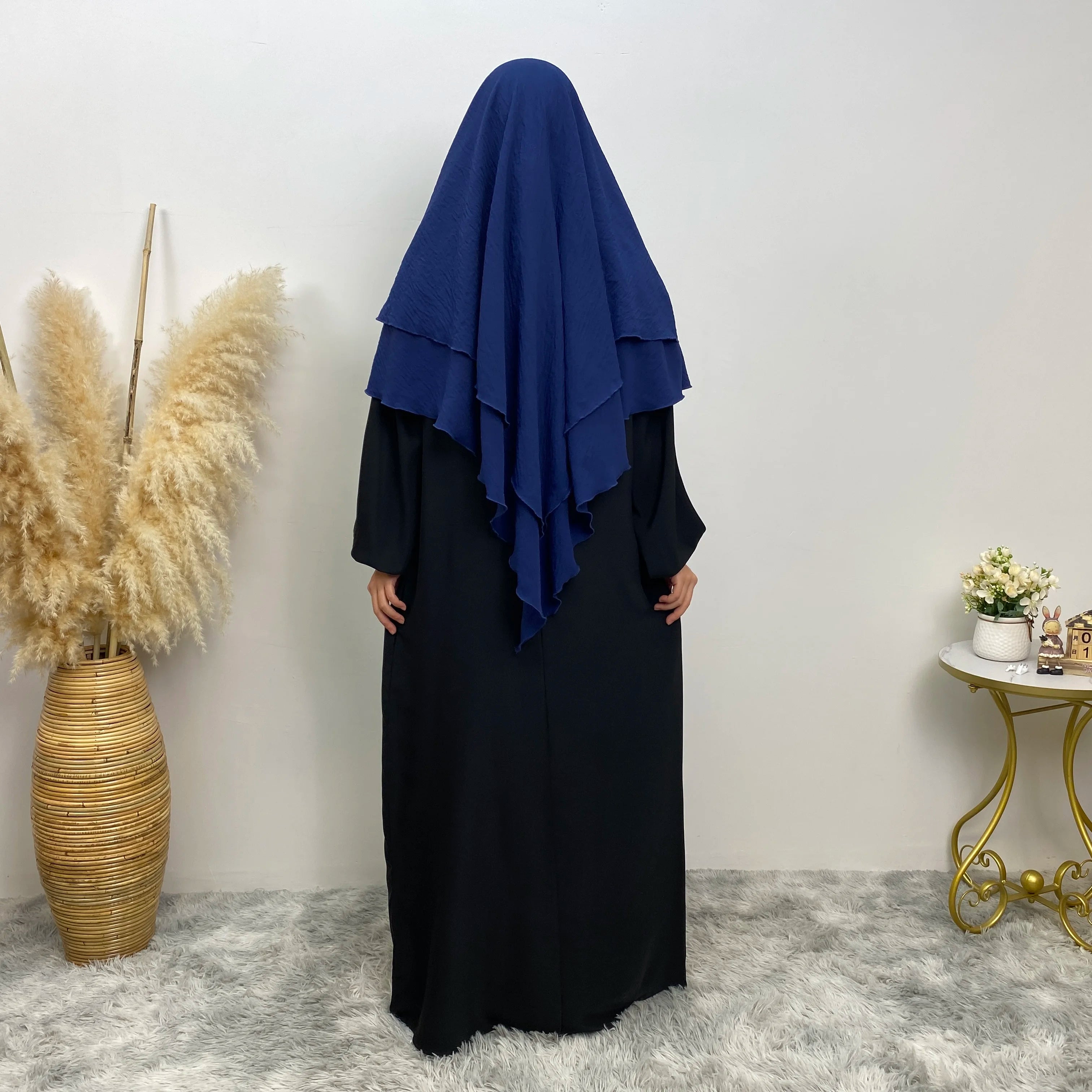 Islamic Clothing Women Muslim Plain Long Khimar Hijab Scarf Headcover Eid Prayer Garment Headdress Dubai Saudi Turkey Indonesia