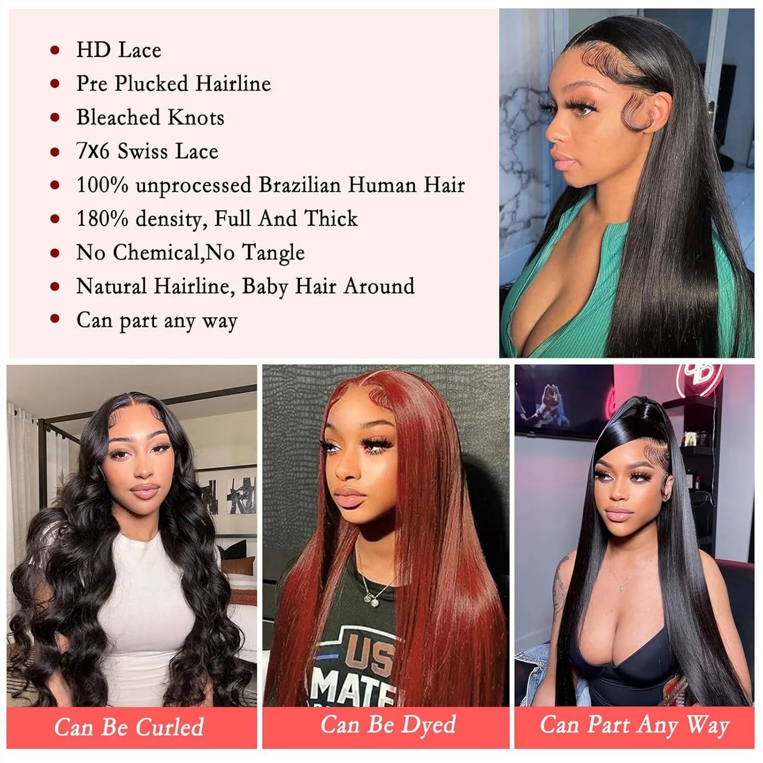 13x4 13x6 Lace Frontal Human Hair Wig Straight Brazilian Hair 360 Transparent Lace Natural Black Wig With Baby Hair Jarin Hair