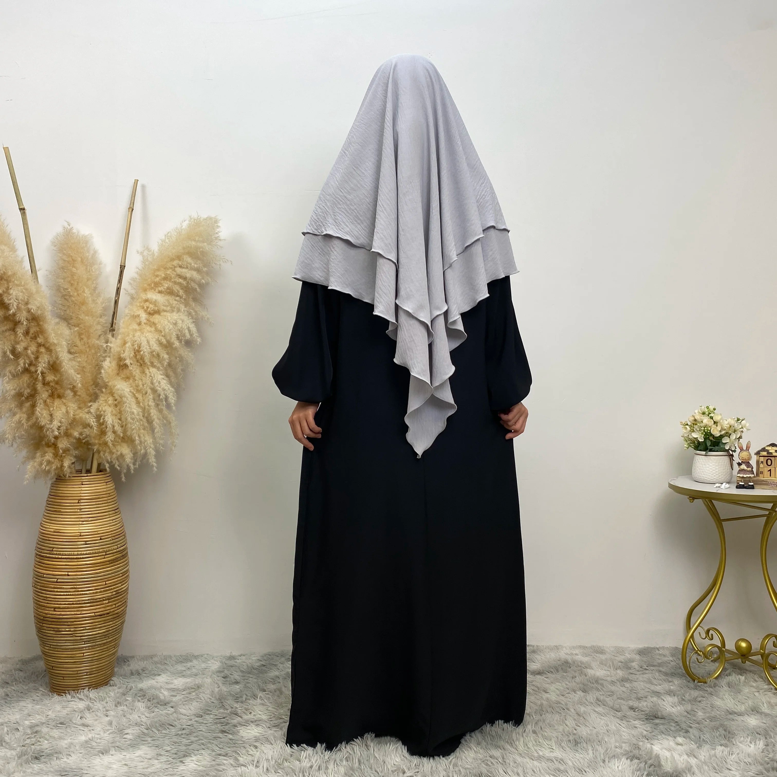 Islamic Clothing Women Muslim Plain Long Khimar Hijab Scarf Headcover Eid Prayer Garment Headdress Dubai Saudi Turkey Indonesia